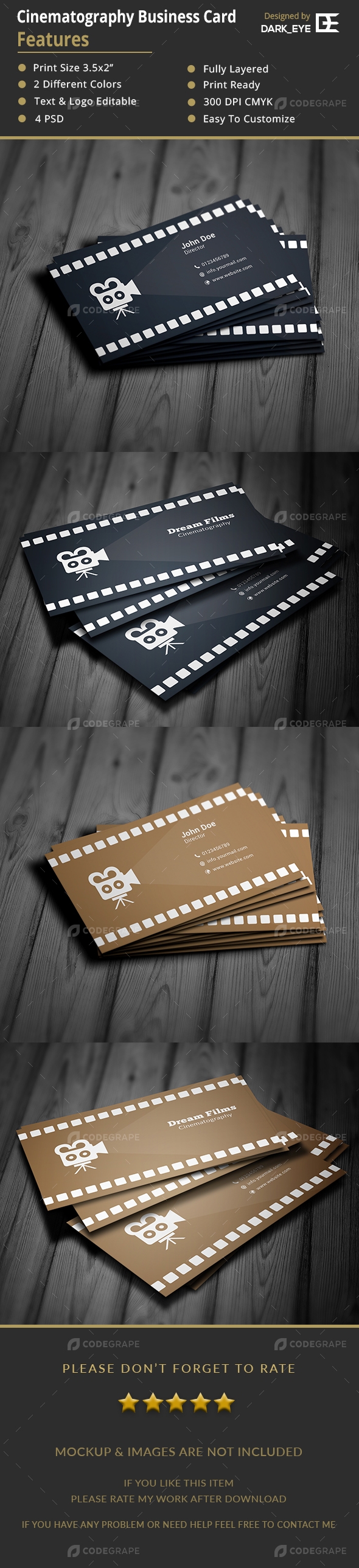 Cinematography Business Card