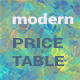 Modern Price Table