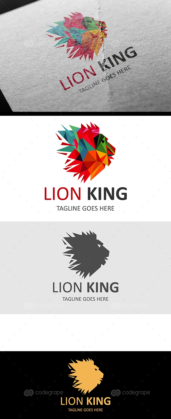 Colorful Lion Logo