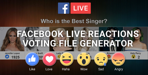 Facebook Live Reactions Vote Real Time
