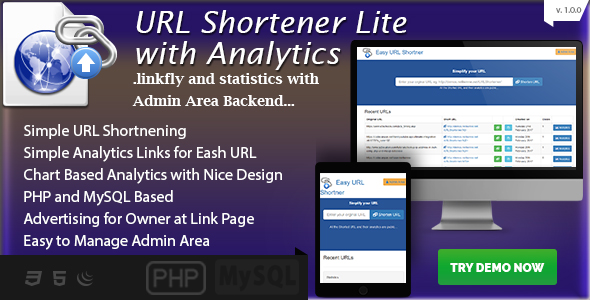 Easy URL Shortening  with Analytics - PHP MySQL