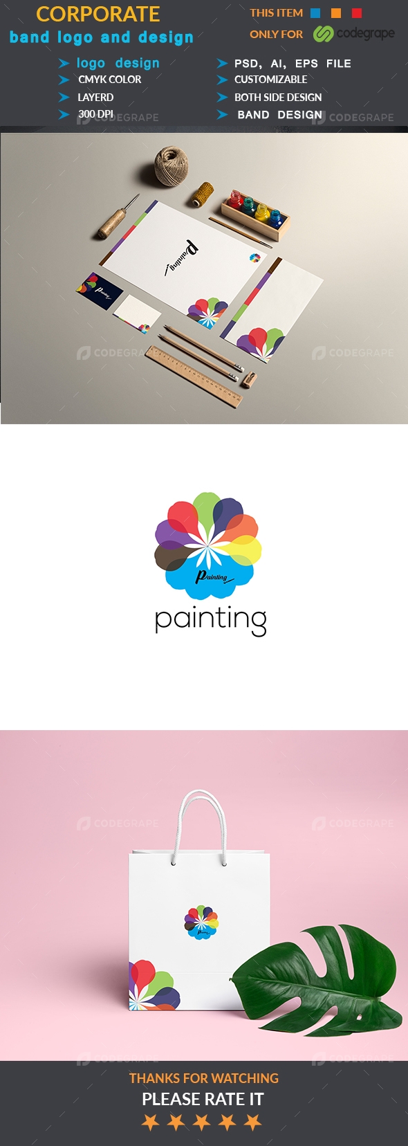 Corporate Painting Logo Design