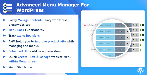 Advance Menu Manager For WordPress