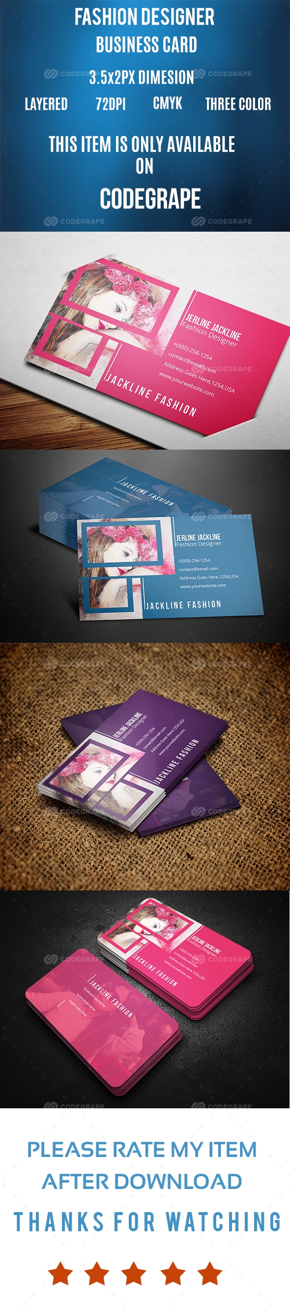 Fashion Designer Business Card