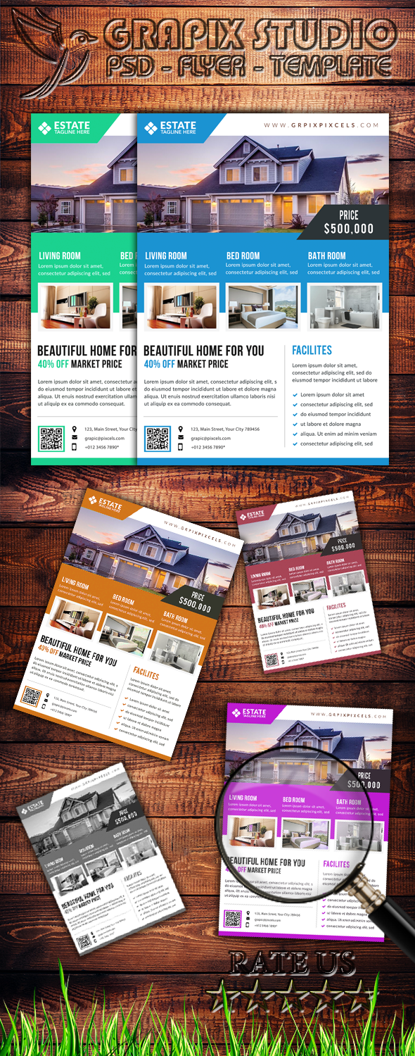 Real Estate Flyer Template PSD