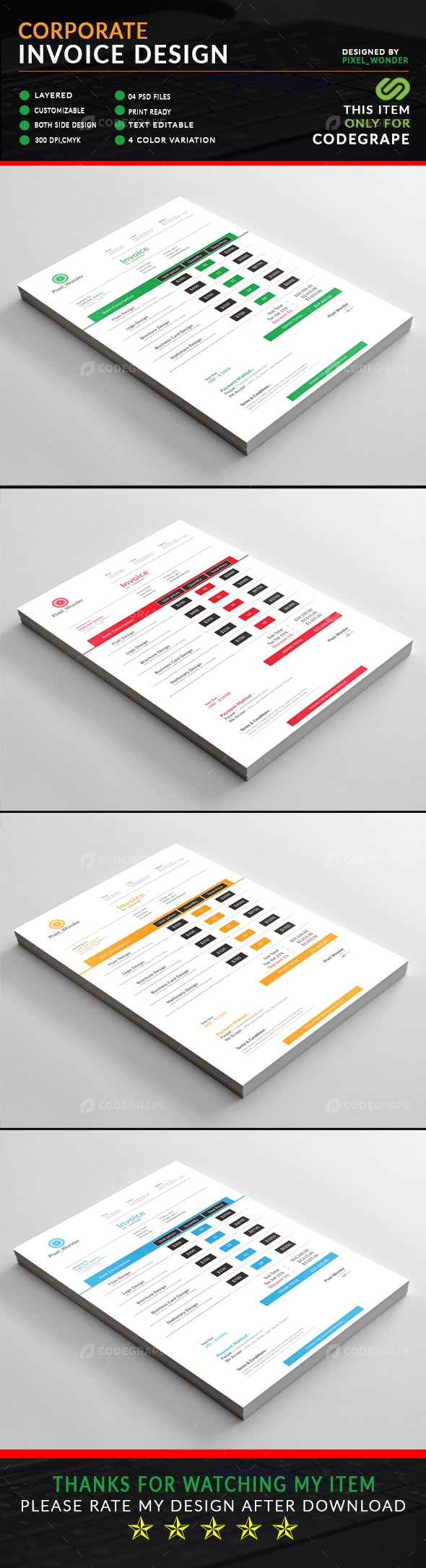 Corporate Invoice Design