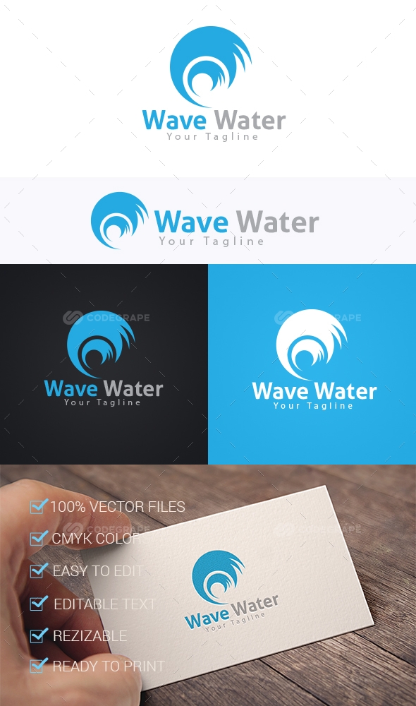 Wave Water Logo Template