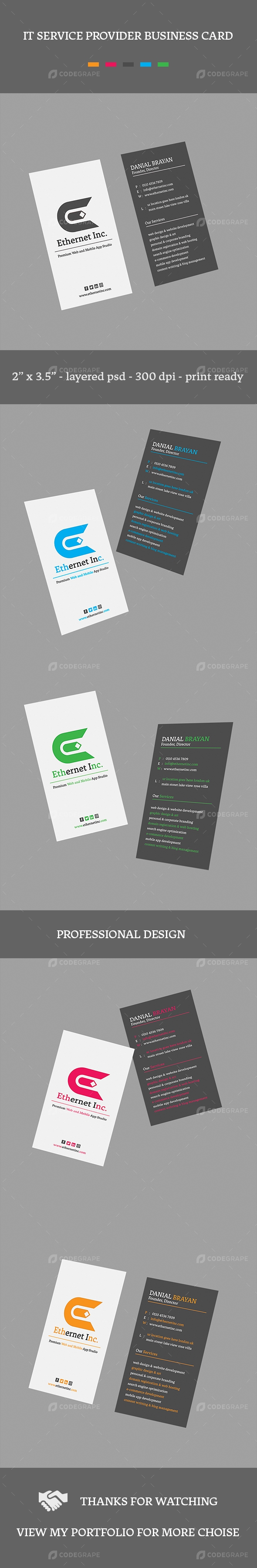 IT Service Provider Business Card