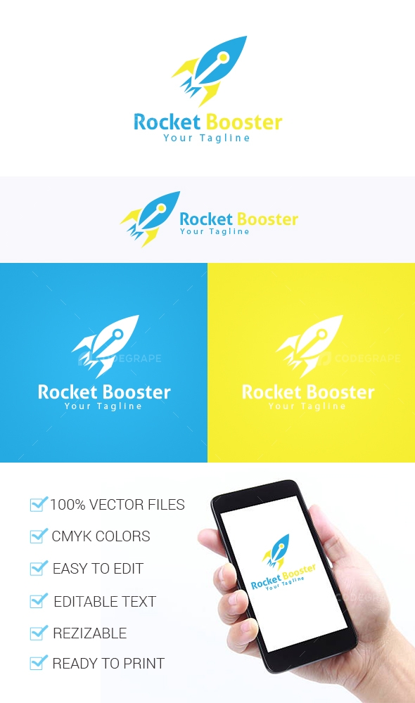 Rocket Booster Logo Template