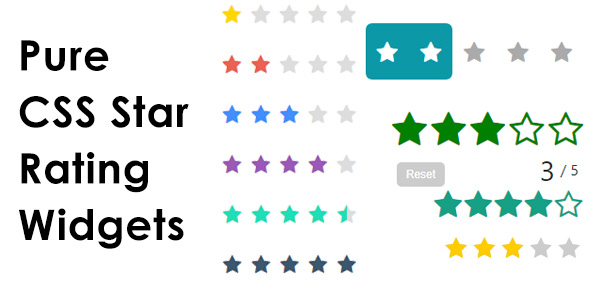 Pure CSS Star Rating Widgets