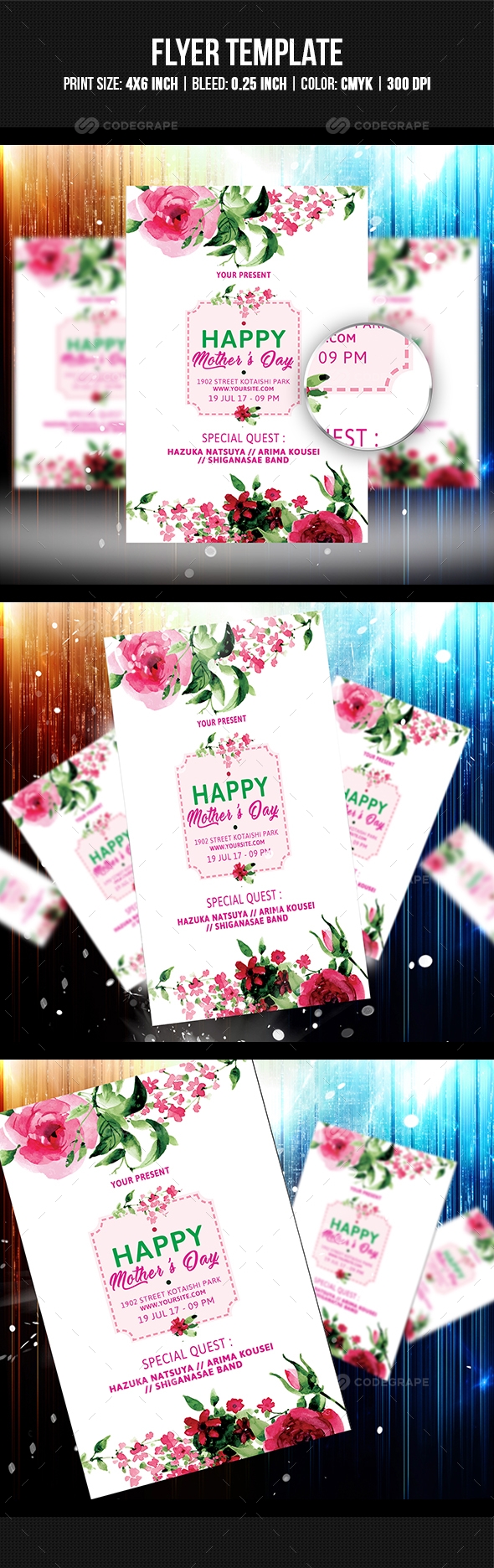 Happy Mother Day Flyer Template
