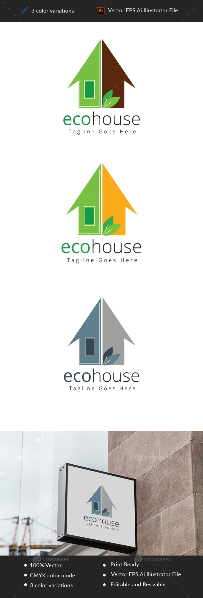 Ecohouse Logo Template