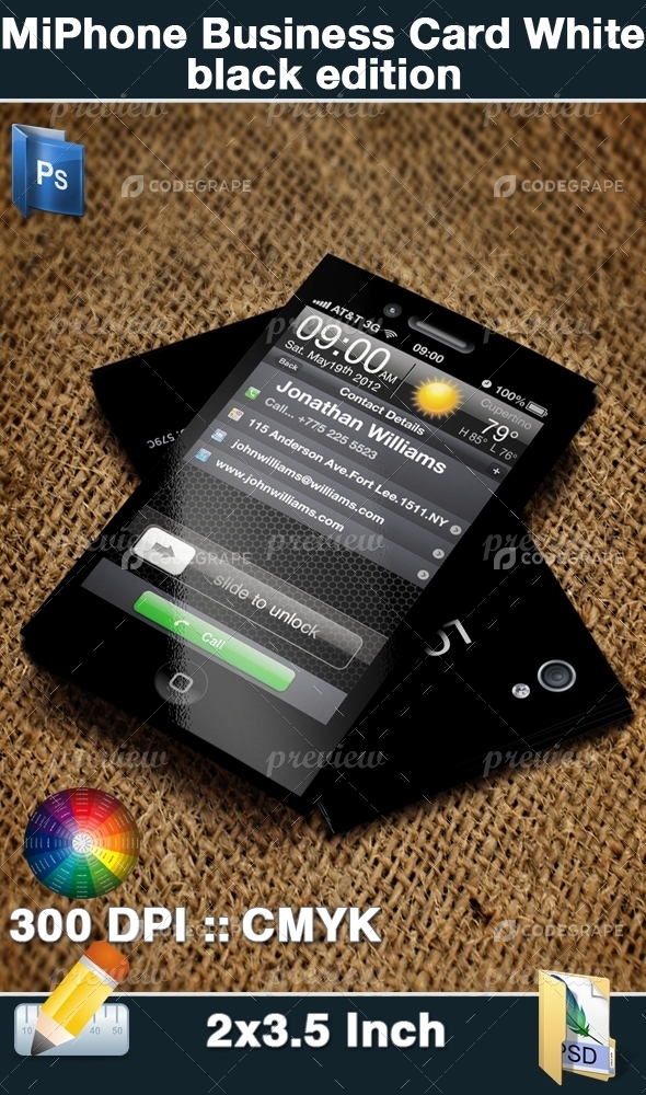 Miphone Business Card Black Edition