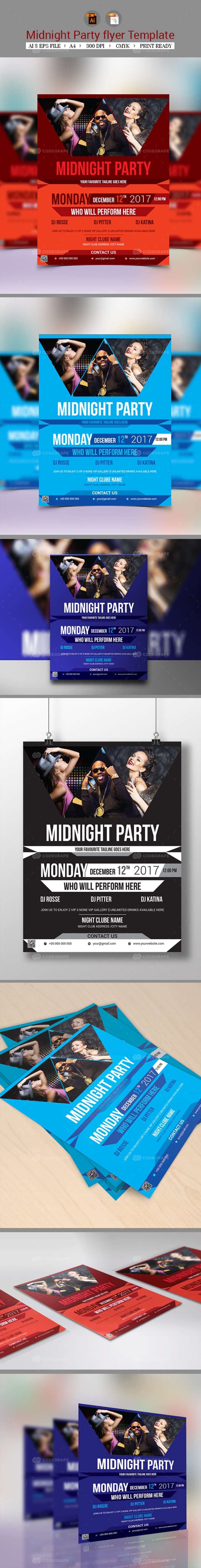 Midnight Party Flyer