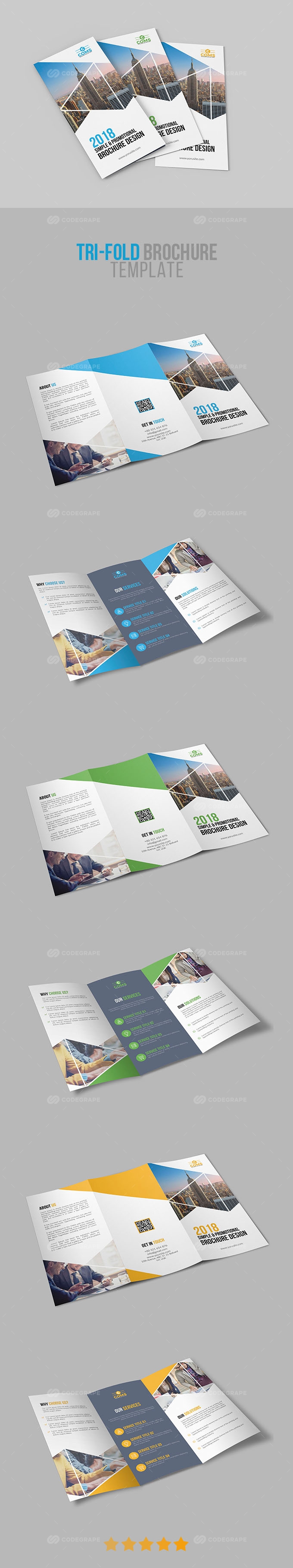 Corporate Tri-Fold Brochure Template 02