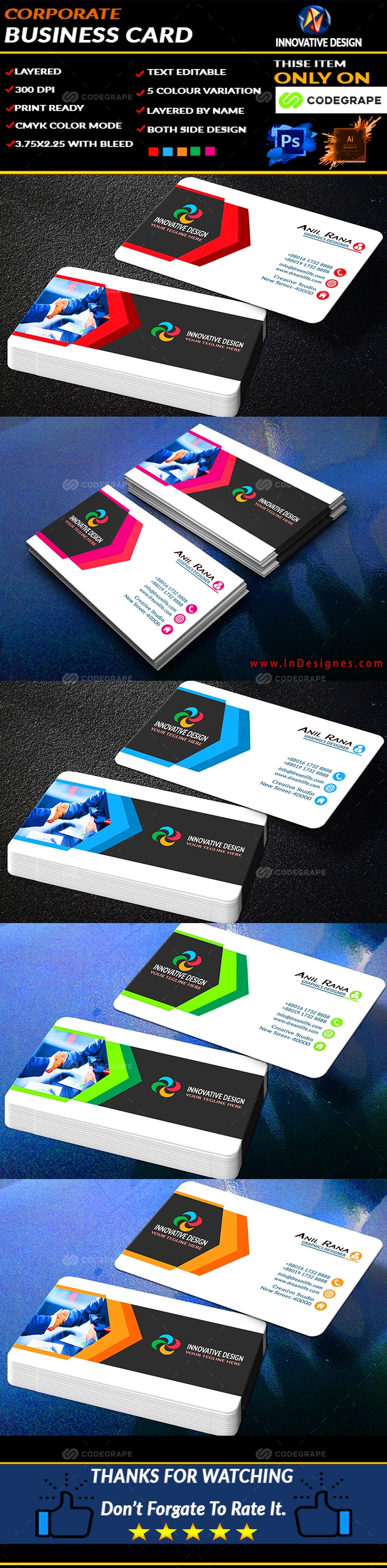 Corporrate Business Card 5 in 1