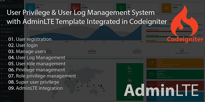 AdminLTE - User Privilege & Log Management System
