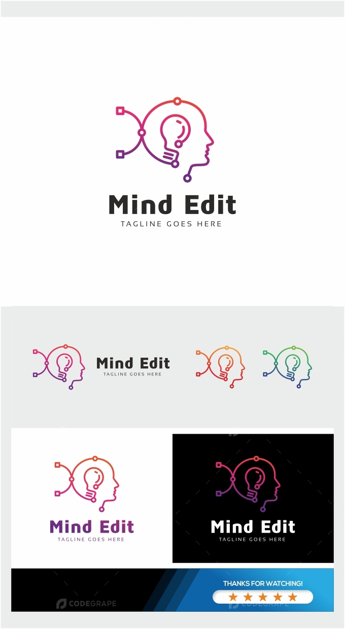 Mind Edit Logo Template