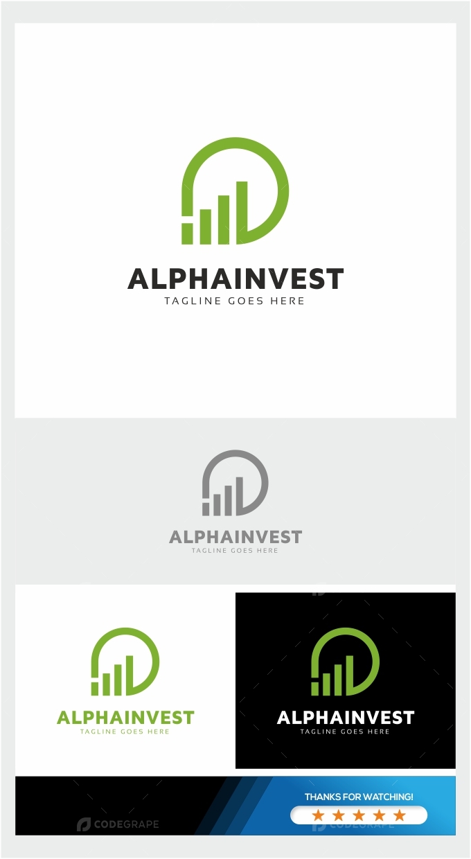 Alpha Invest - A letter Logo