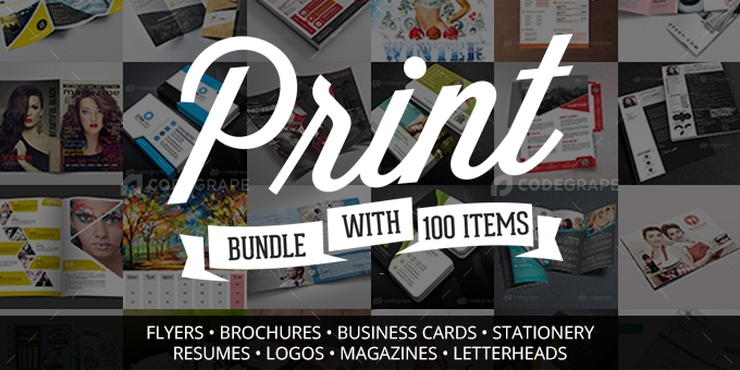 Elegant Print Templates Bundle with 100 Items - Only $19