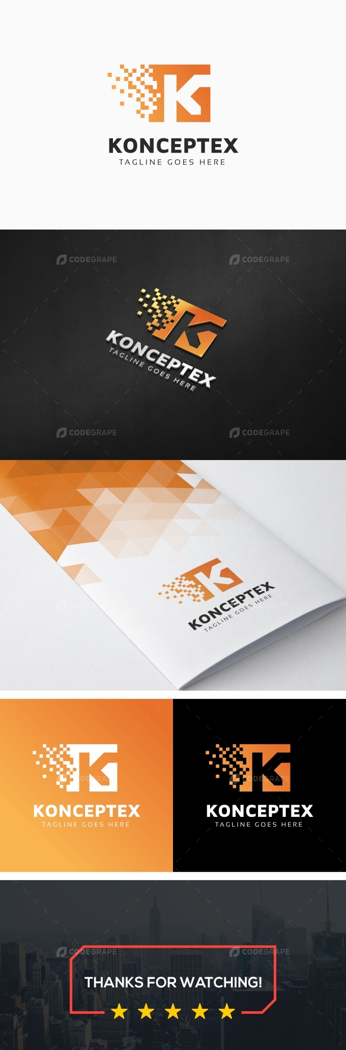 Konceptex K Pixel Letter Logo