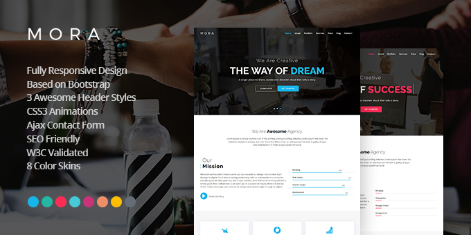 Mora - Responsive One Page Parallax Template