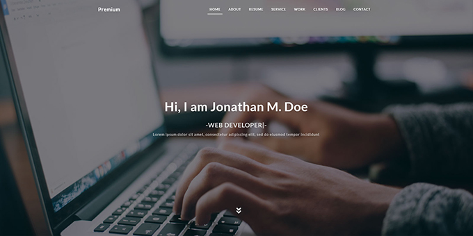 Premium Resume One Page HTML Template