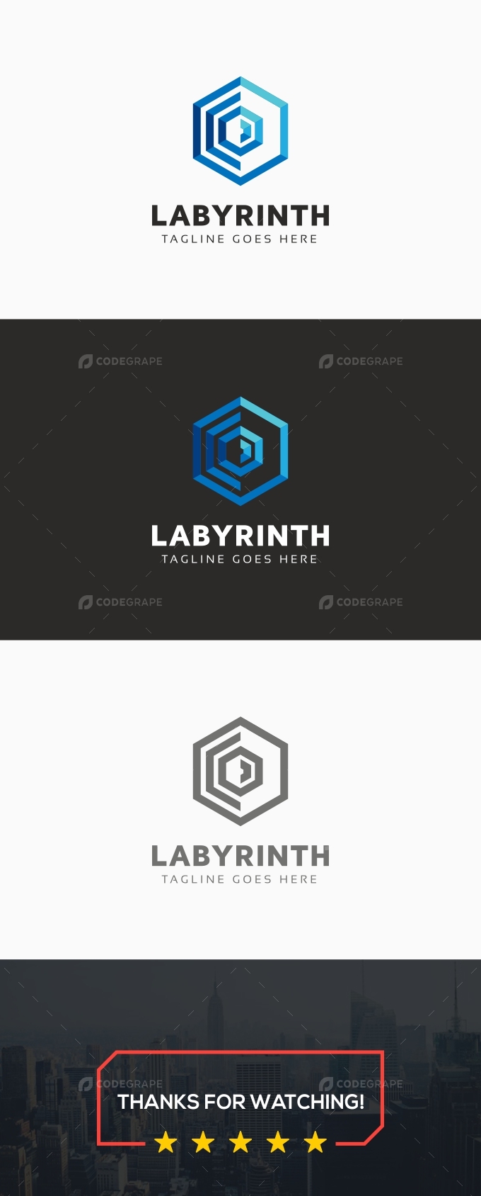 Labyrinth Hexagon Logo