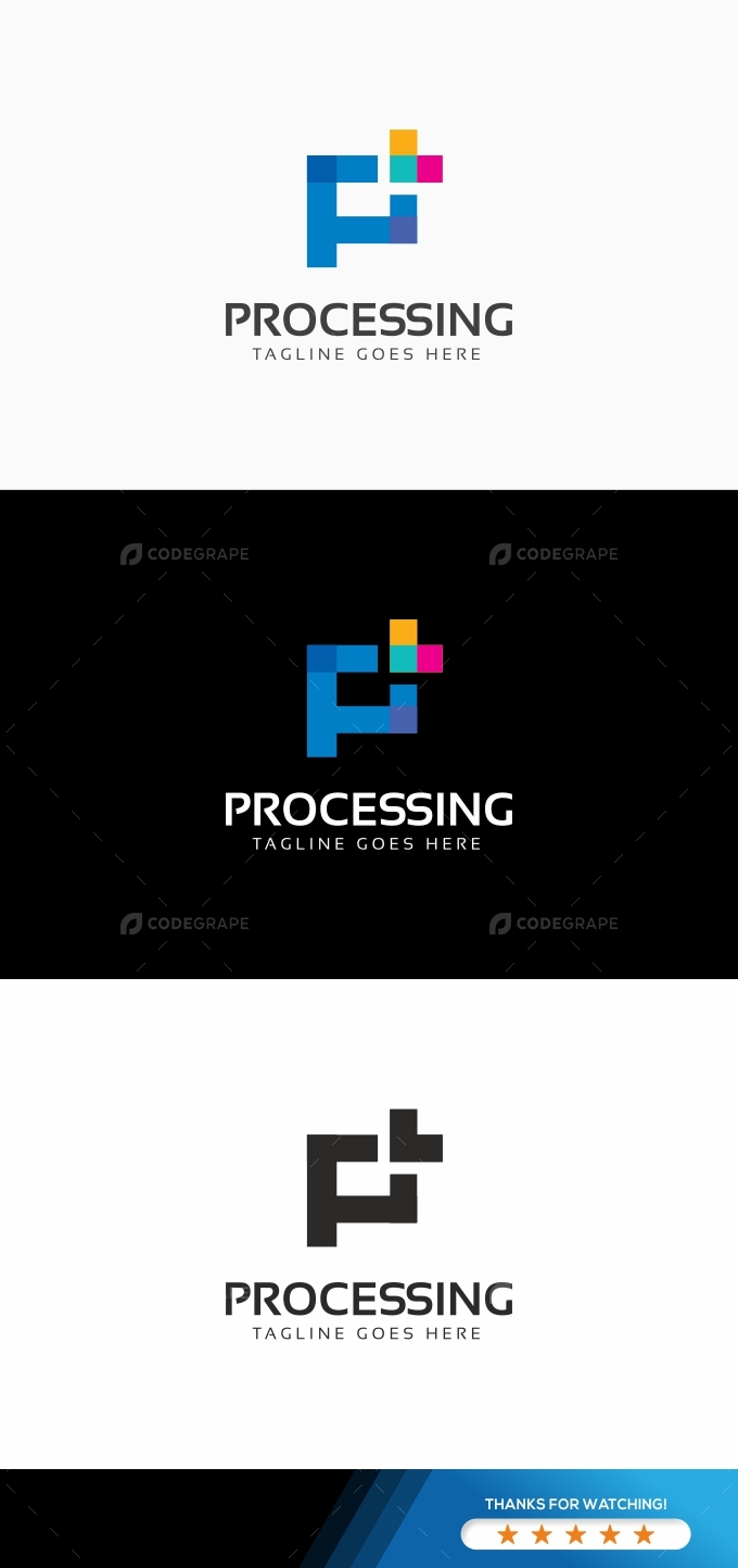 Processing P Letter Logo