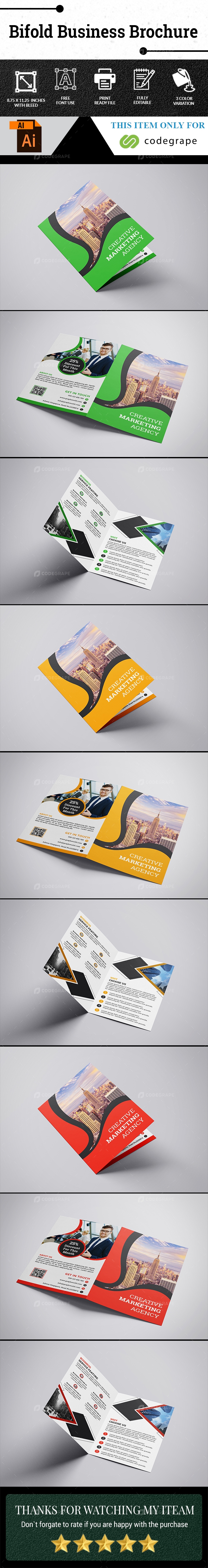 Corporate Business Bifold Brochure