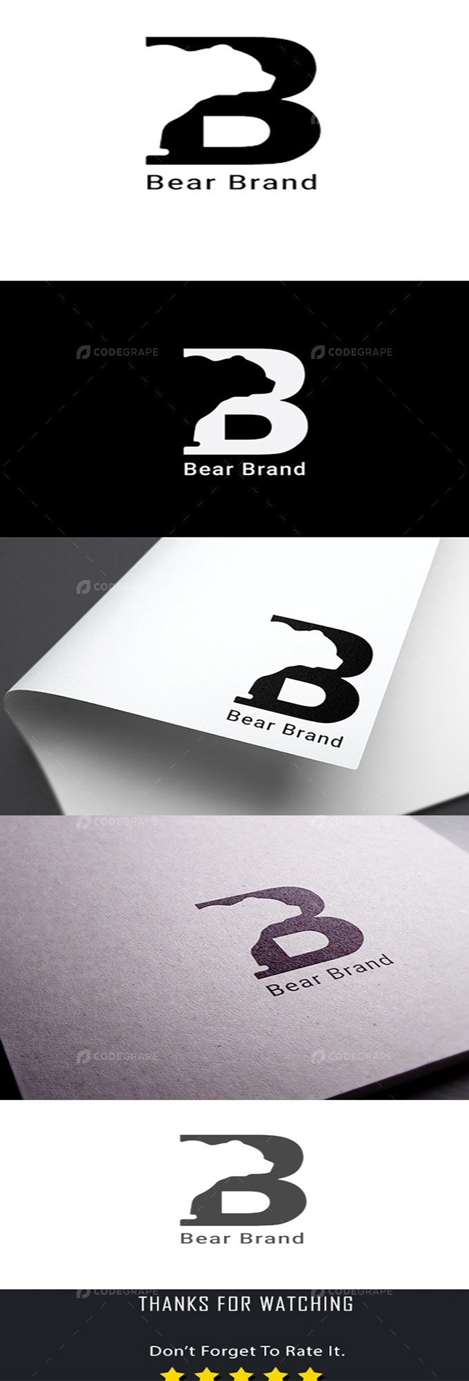 Bear Brand (B Letter Logo Design)