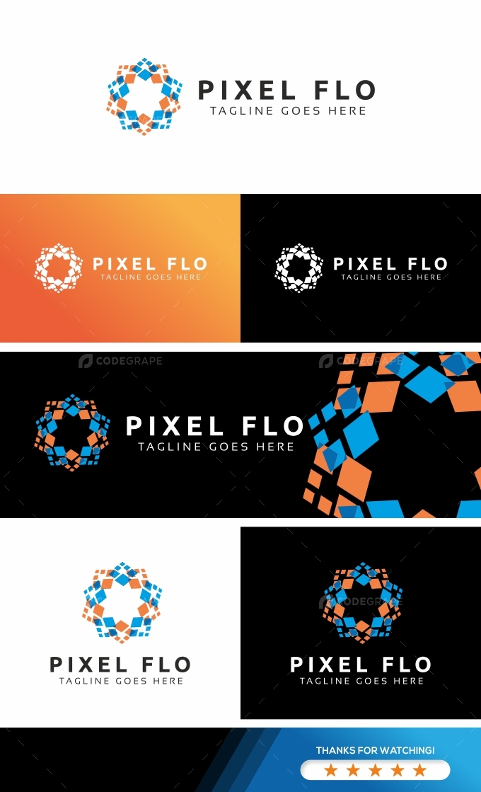 Pixel Flower Logo