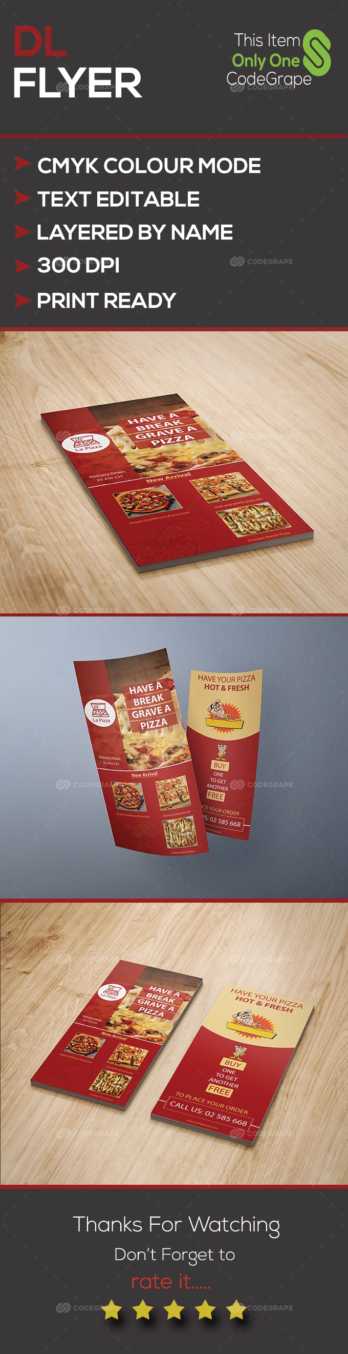 Pizza Shop DL Flyer